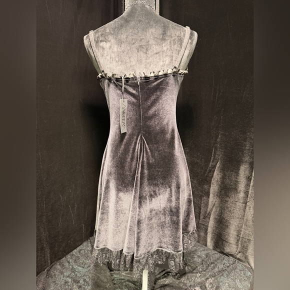 Dolls Kill Black Velvet Mini Dress - Picture 6 of 7